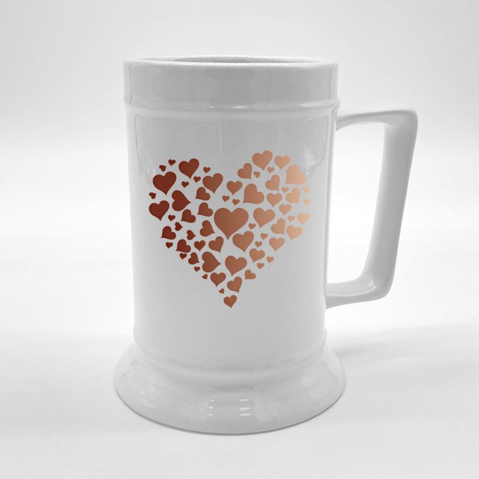 Black Pride Melanin Skin Tone Heart Juneteenth Cute Gift Front & Back Beer Stein