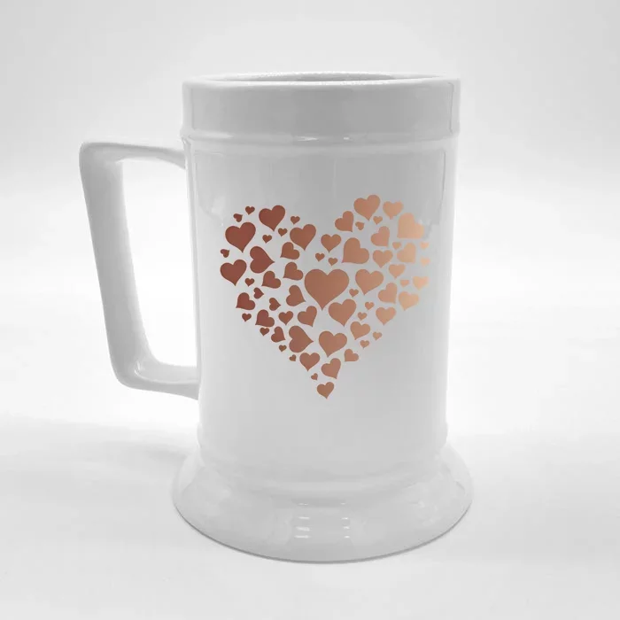 Black Pride Melanin Skin Tone Heart Juneteenth Cute Gift Front & Back Beer Stein