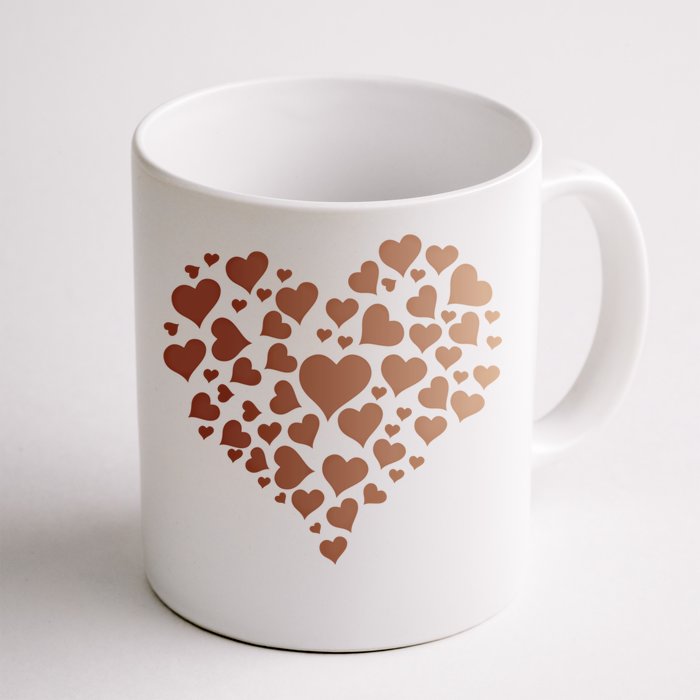 Black Pride Melanin Skin Tone Heart Juneteenth Cute Gift Front & Back Coffee Mug