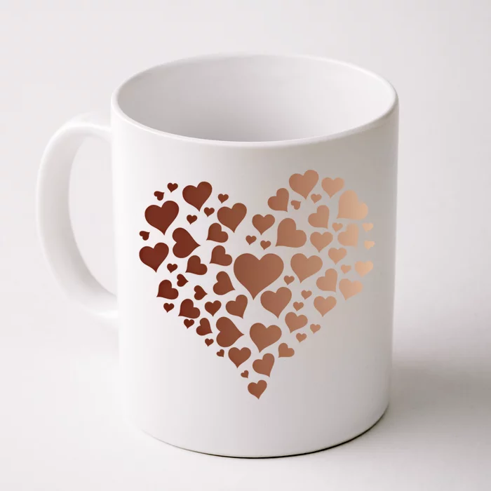 Black Pride Melanin Skin Tone Heart Juneteenth Cute Gift Front & Back Coffee Mug