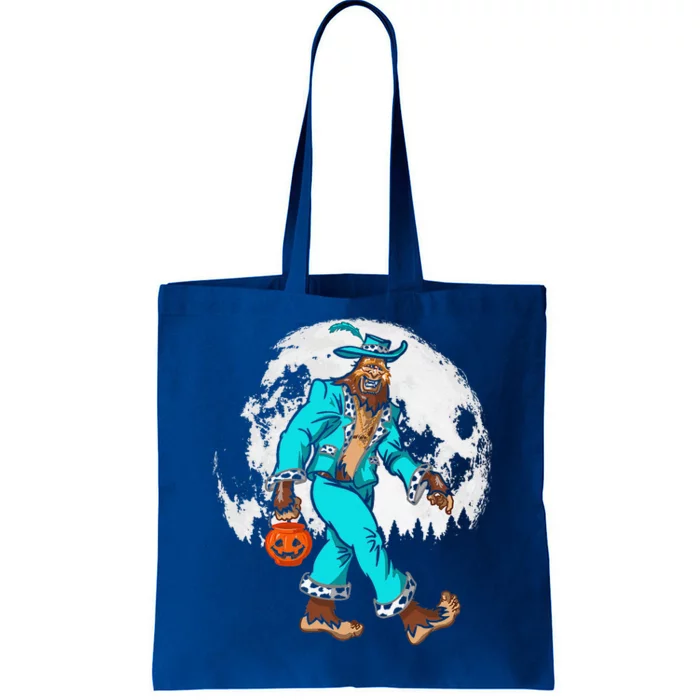 Bigfoot Pimp Moon Halloween Pumpkin Funny Sasquatch DOTD Tote Bag