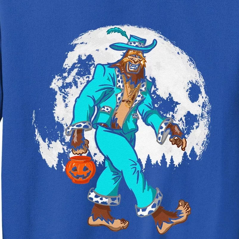 Bigfoot Pimp Moon Halloween Pumpkin Funny Sasquatch DOTD Tall Sweatshirt