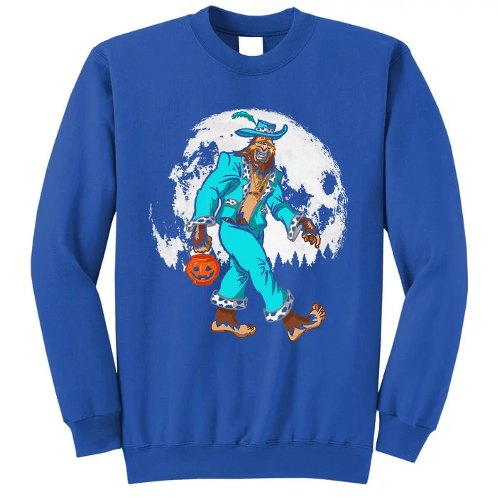 Bigfoot Pimp Moon Halloween Pumpkin Funny Sasquatch DOTD Tall Sweatshirt