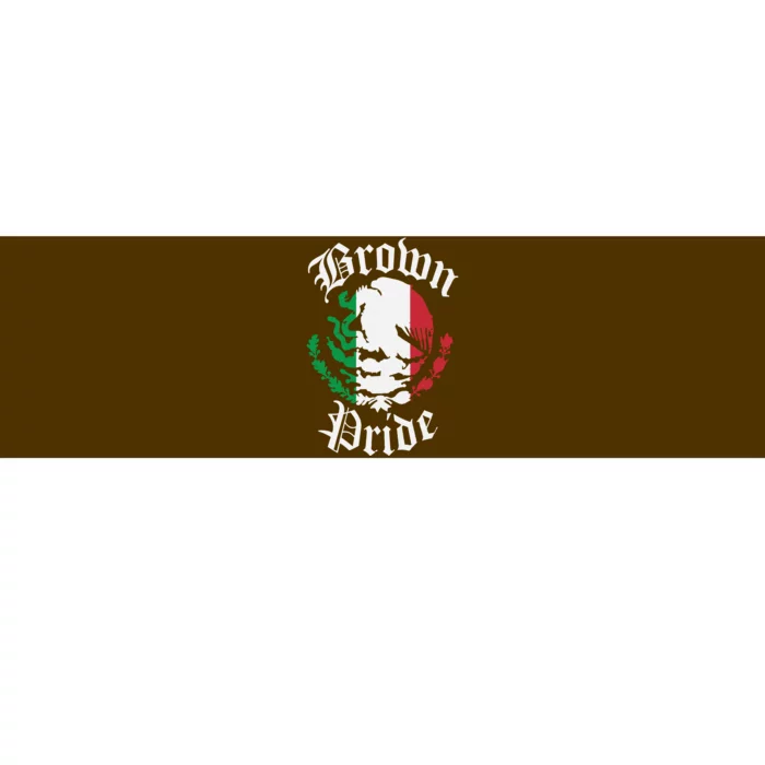 Brown Pride Mexican Flag Gift Bumper Sticker