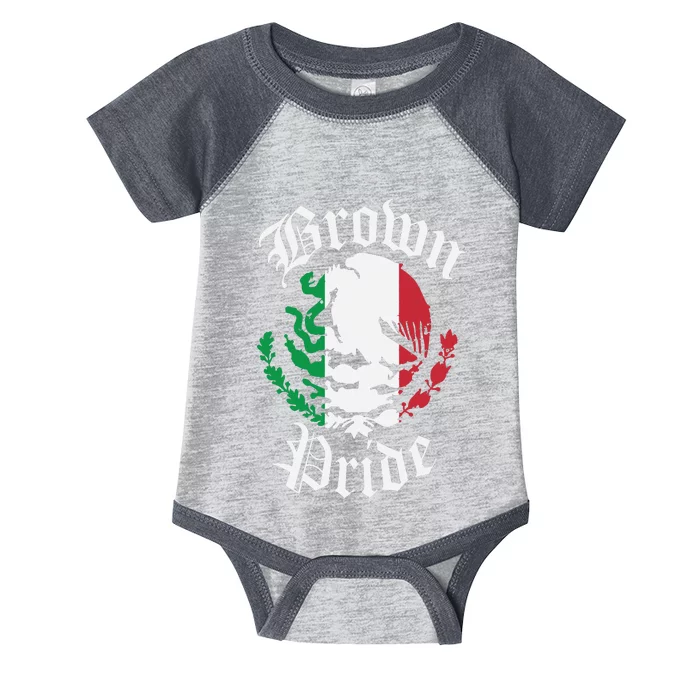 Brown Pride Mexican Flag Gift Infant Baby Jersey Bodysuit