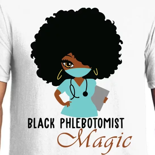 Black Phlebotomist Magic Gift Nurse Women Pajama Set