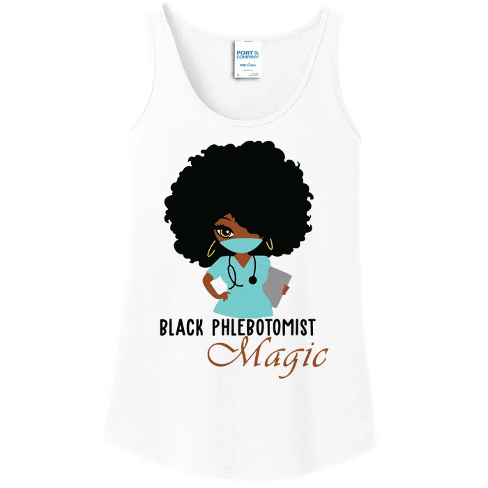 Black Phlebotomist Magic Gift Nurse Women Ladies Essential Tank