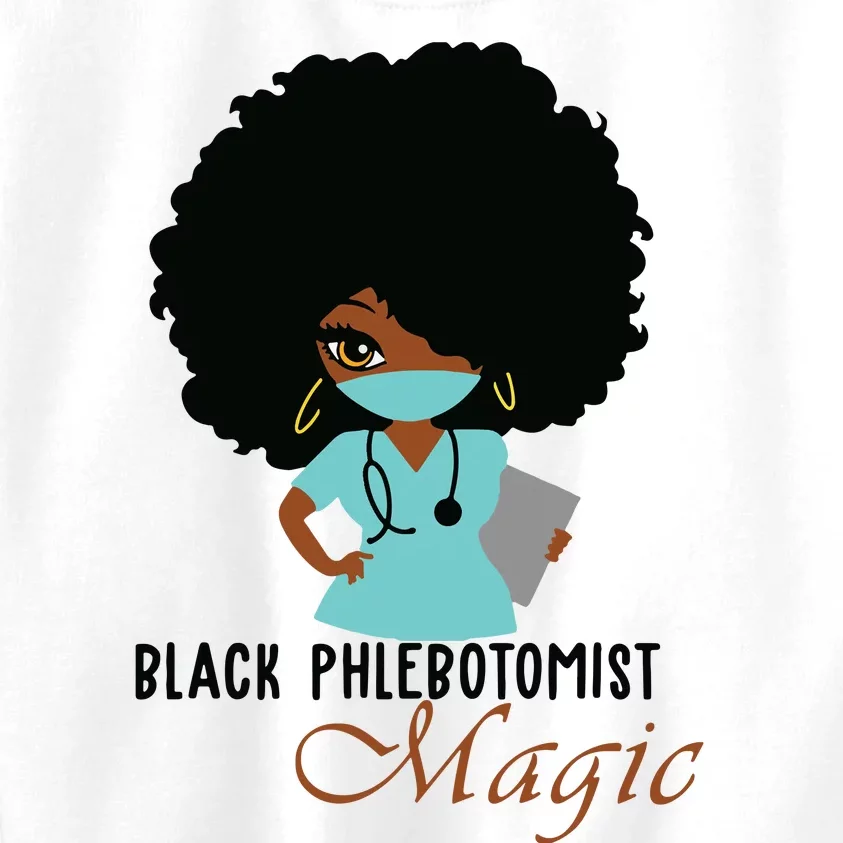 Black Phlebotomist Magic Gift Nurse Women Kids Sweatshirt