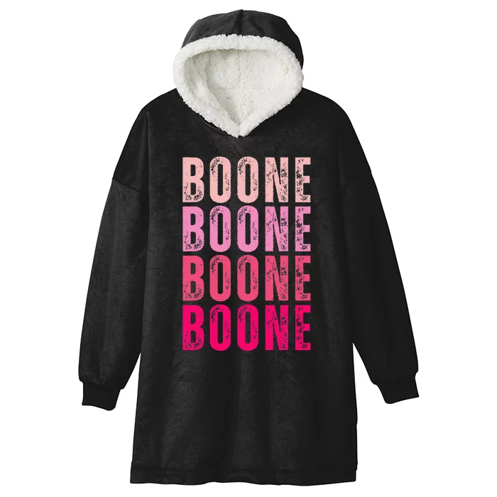 Boone Personalized Name I Love Boone Hooded Wearable Blanket