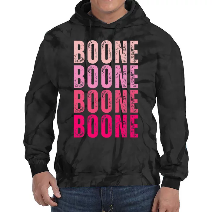 Boone Personalized Name I Love Boone Tie Dye Hoodie