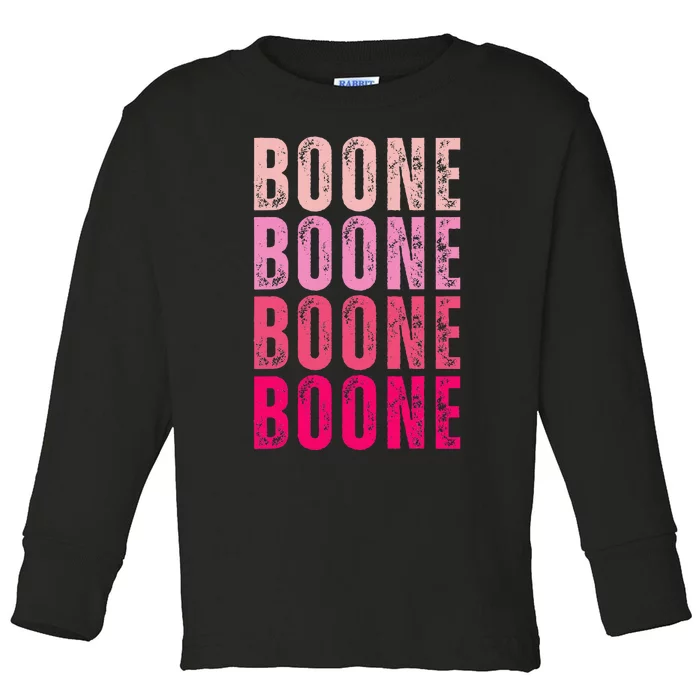 Boone Personalized Name I Love Boone Toddler Long Sleeve Shirt