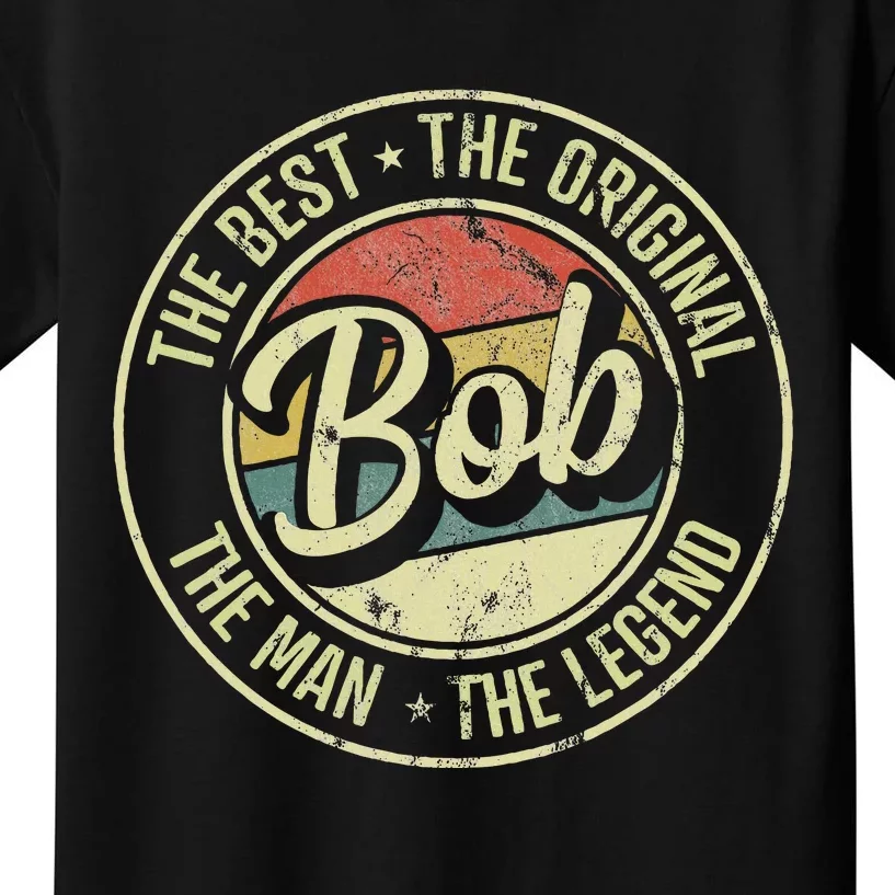 Bob Personal Name First Name Retro Bob Kids T-Shirt