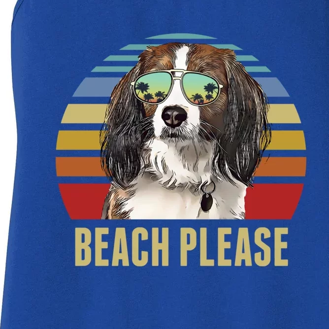 Beach Please Nederlandse Kooikerhondje Dog Funny Summer Gift Women's Racerback Tank