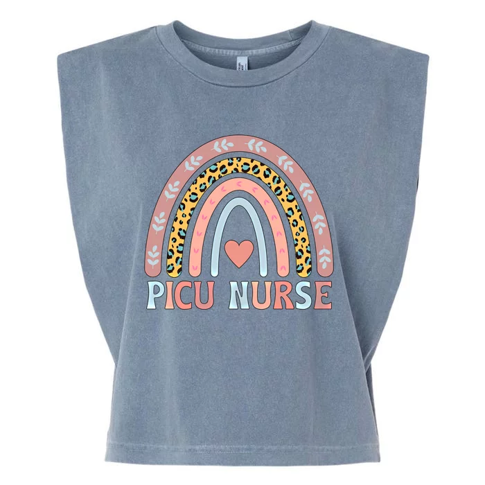 Best Picu Nurse Rainbow Pediatric Intensive Care Unit Gift Garment-Dyed Women's Muscle Tee