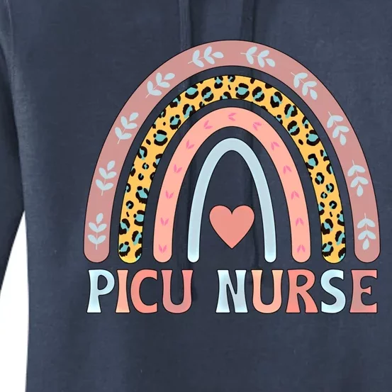 Best Picu Nurse Rainbow Pediatric Intensive Care Unit Gift Women's Pullover Hoodie