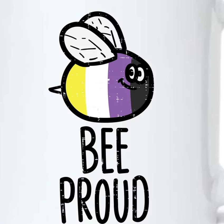 Bee Proud Nonbinary Pride Non Binary Enby Nb Flag Lgbtq Funny Gift Black Color Changing Mug