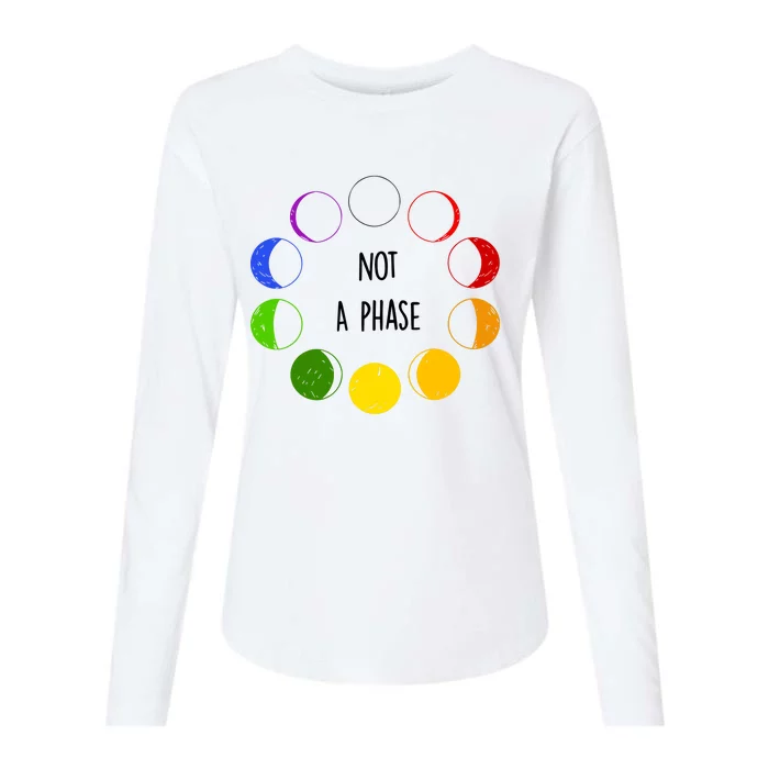 Bi Pride Not A Phase Bisexual Womens Cotton Relaxed Long Sleeve T-Shirt