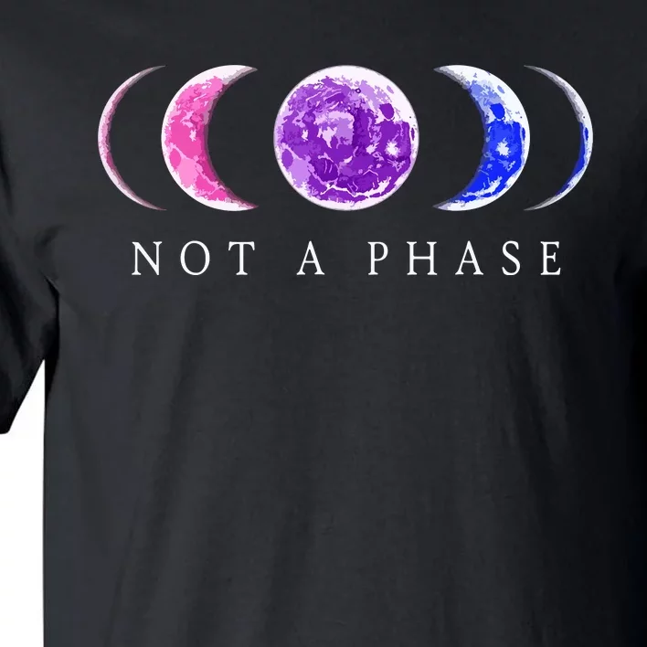 Bi Pride Not A Phase Bisexual Pride Moon Tall T-Shirt