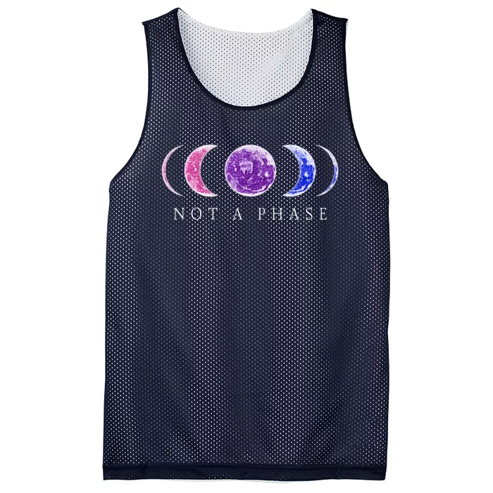 Bi Pride Not A Phase Moon Phase Bisexual Colors Mesh Reversible Basketball Jersey Tank