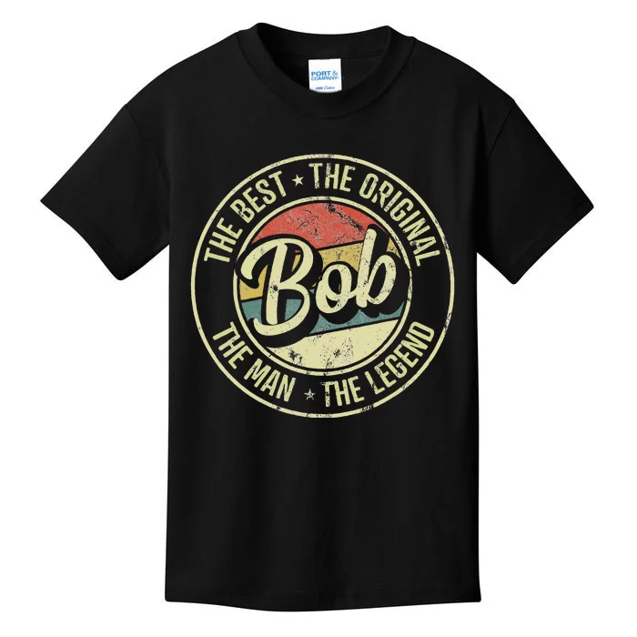 Bob Personal Name First Name Retro Bob Kids T-Shirt