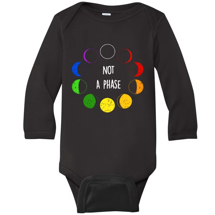 Bi Pride Not A Phase Bisexual Pride LGBT LGBTQ Pride Month Baby Long Sleeve Bodysuit