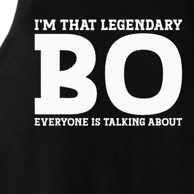 Bo Personal Name Funny Bo Ladies Tri-Blend Wicking Tank