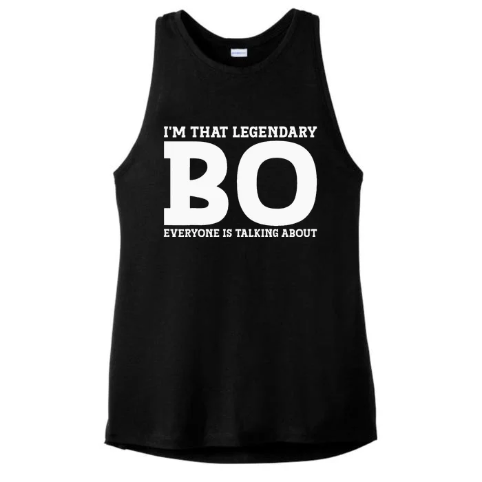 Bo Personal Name Funny Bo Ladies Tri-Blend Wicking Tank