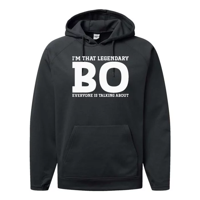 Bo Personal Name Funny Bo Performance Fleece Hoodie