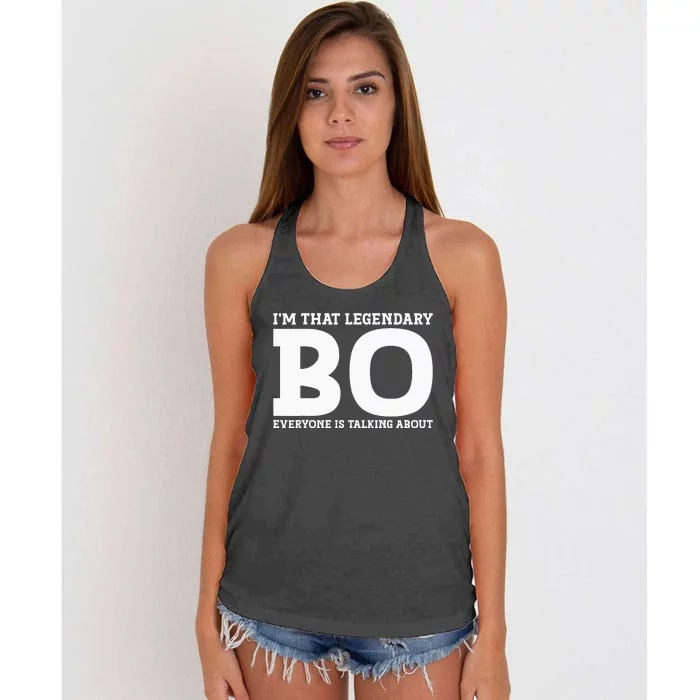 Bo Personal Name Funny Bo Women's Knotted Racerback Tank