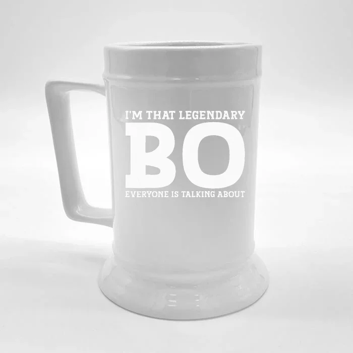 Bo Personal Name Funny Bo Front & Back Beer Stein