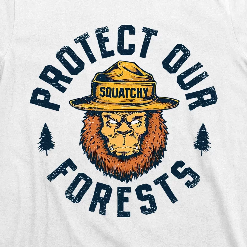 Bigfoot Protect Our Forests National Park Retro Sasquatch T-Shirt