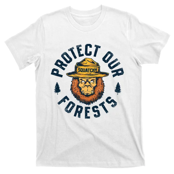 Bigfoot Protect Our Forests National Park Retro Sasquatch T-Shirt