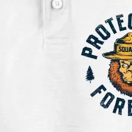 Bigfoot Protect Our Forests National Park Retro Sasquatch Dry Zone Grid Performance Polo