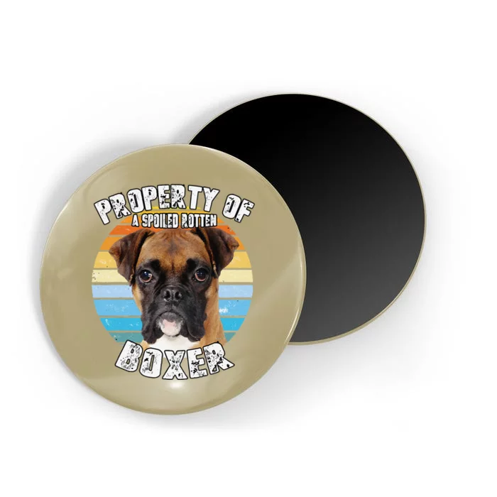 Boxer Property Of Retro Cute Dog Magnet