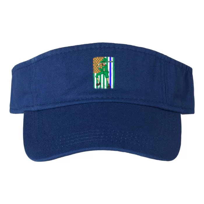 Baseball Police Officer Cop Irish Usa Flag St Patrick's Day Cute Gift Valucap Bio-Washed Visor