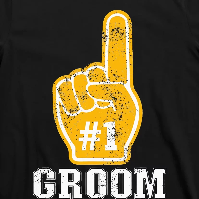 Bachelor Party Orange Foam Finger Groom T-Shirt