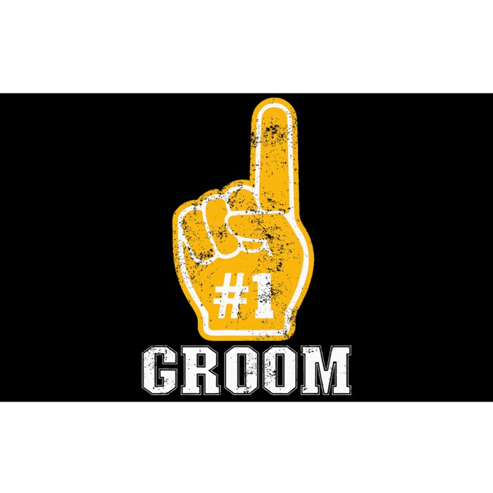 Bachelor Party Orange Foam Finger Groom Bumper Sticker