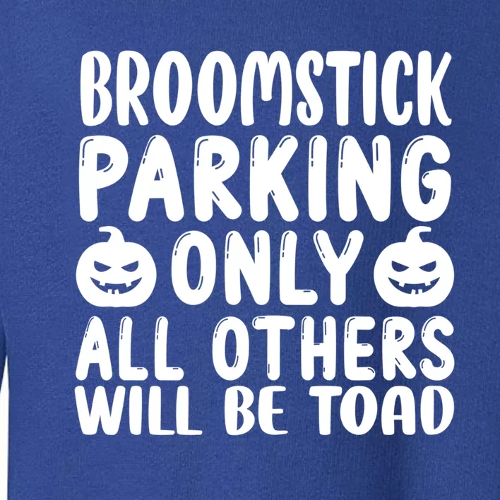 Broomstick Parking Only All Other Will Be Toad Gift Toddler Sweatshirt