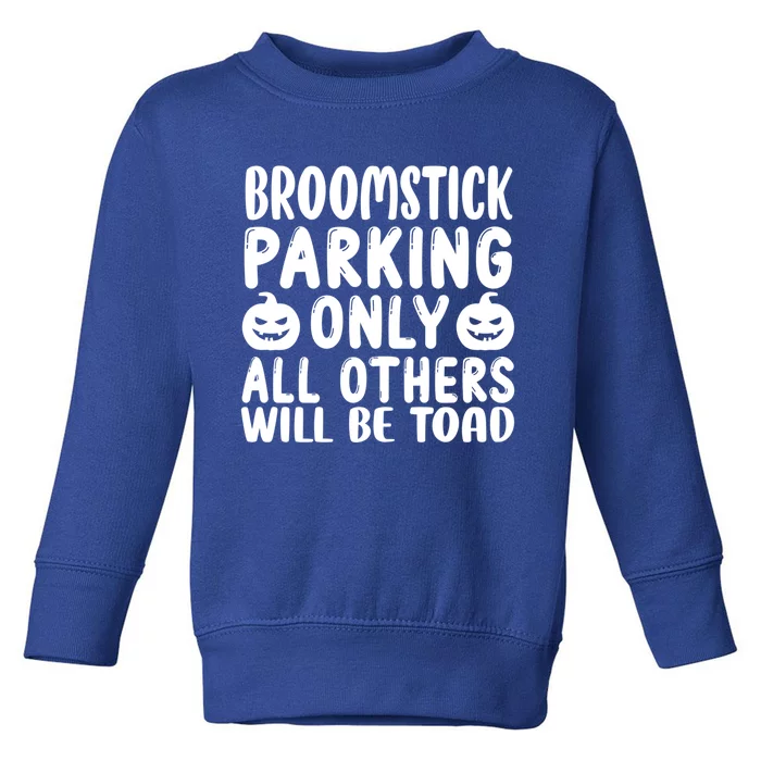 Broomstick Parking Only All Other Will Be Toad Gift Toddler Sweatshirt