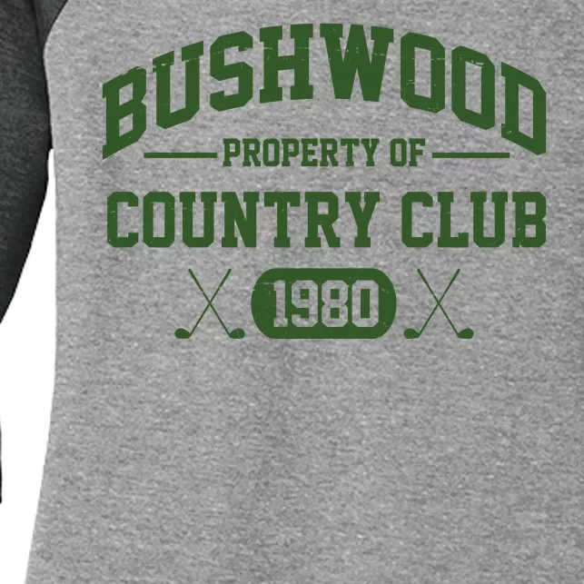 Bushwood Property Of Country Club 1980 Women's Tri-Blend 3/4-Sleeve Raglan Shirt