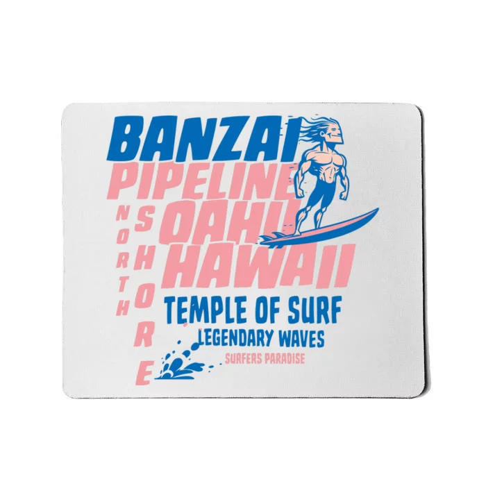 Banzai Pipeline Oahu Hawaii Surfing Mousepad