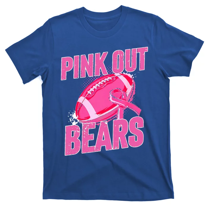 Bears Pink Out Football Tackle Breast Cancer T-Shirt