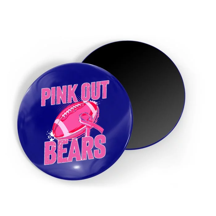 Bears Pink Out Football Tackle Breast Cancer Magnet