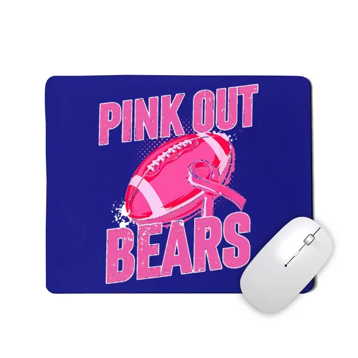 Bears Pink Out Football Tackle Breast Cancer Mousepad