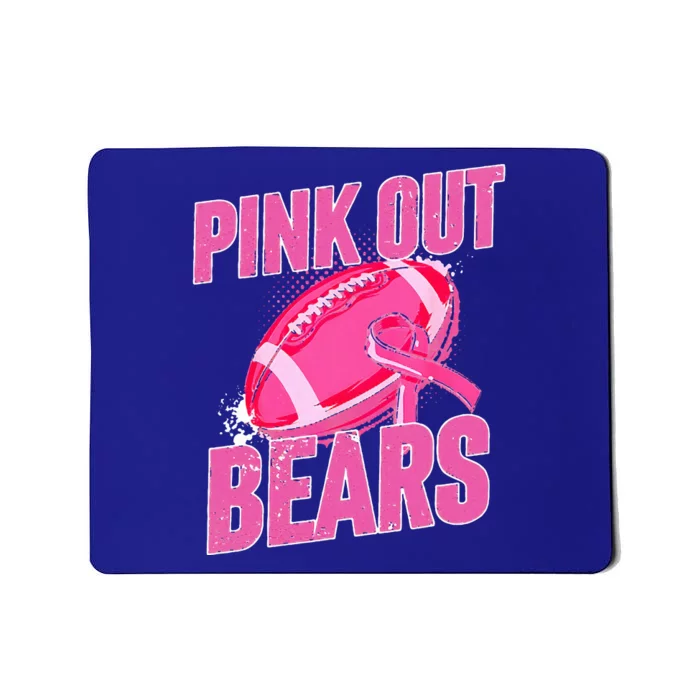 Bears Pink Out Football Tackle Breast Cancer Mousepad