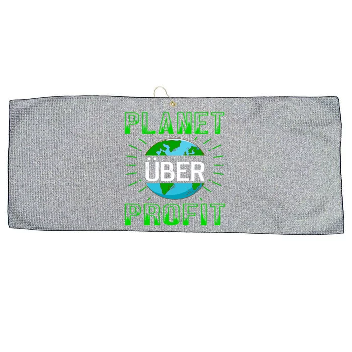 Backprint Planet Over Profit Gift Large Microfiber Waffle Golf Towel