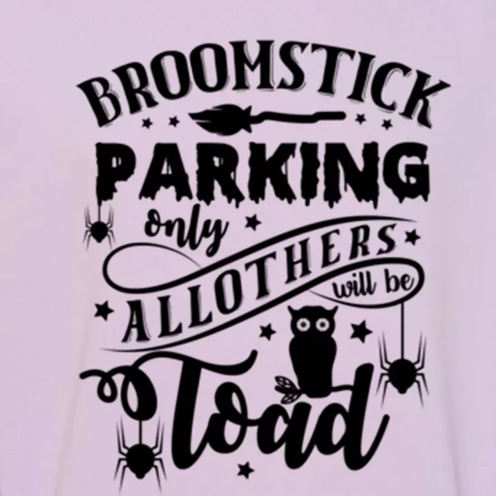 Broomstick Parking Only All Others Will Be Toad Halloween Great Gift Garment-Dyed Sweatshirt