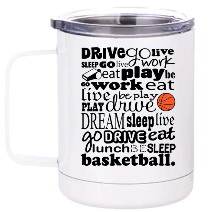 Basketball Player Or Coaching Staff Cute Gift Front & Back 12oz Stainless Steel Tumbler Cup