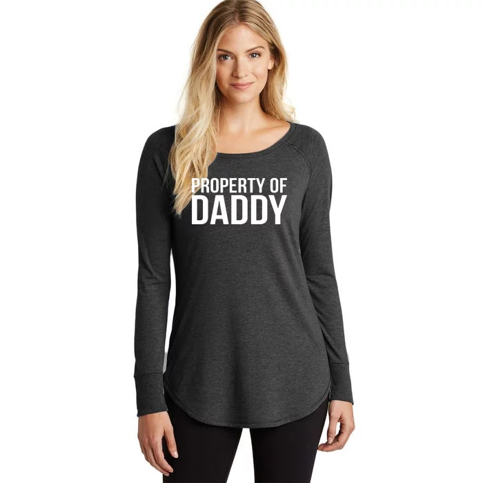 BDSM Property Of Daddy Roleplay Dominant Role Kink Wear Women's Perfect Tri Tunic Long Sleeve Shirt