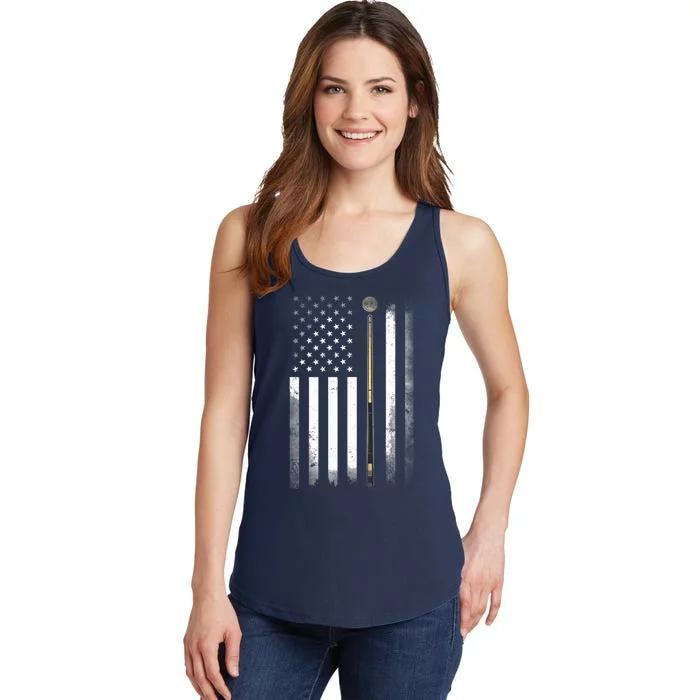 Billiards Pool Player Table USA US American Flag Ladies Essential Tank